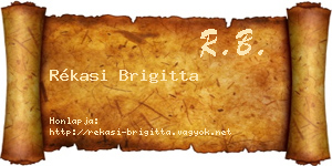 Rékasi Brigitta névjegykártya
